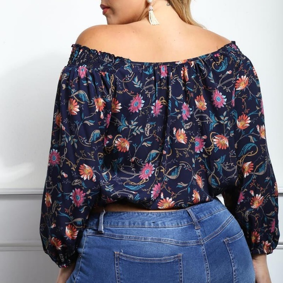2x 3x PLUS Non-wrinkle Soft Rayon Off Shoulder Top - Picture 5 of 6